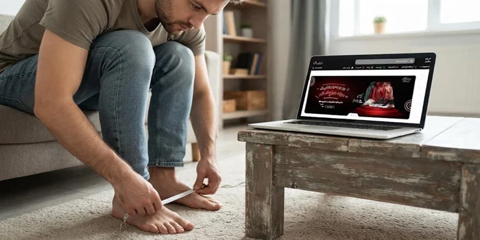 اندازه گیری سایز پا با متر 56456342