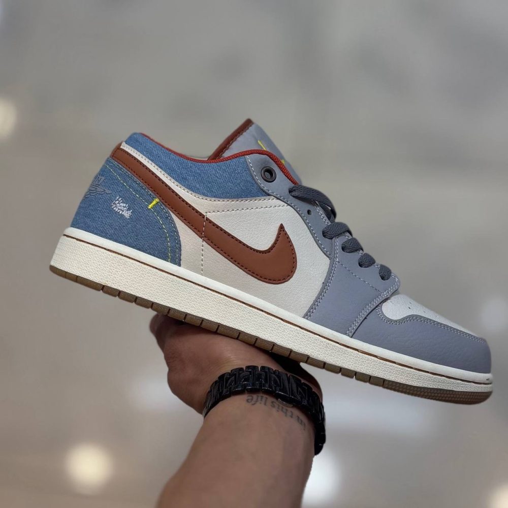 jordan 1 طوسی آبی جین هایکوالیتی (6)