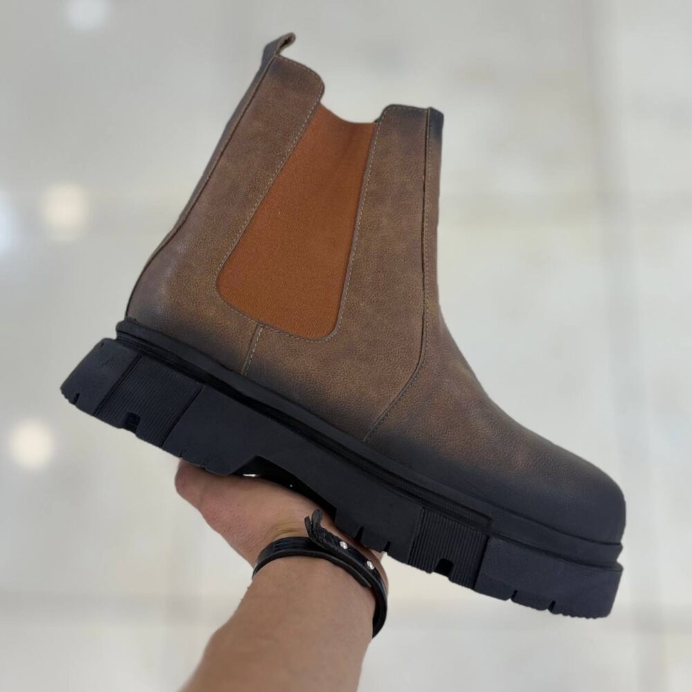 بوت برشکا قهوه ای بغل کش (810)