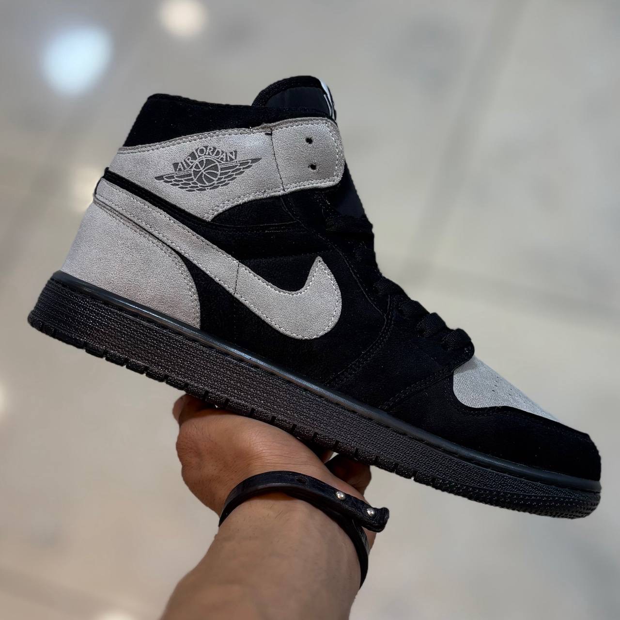 نایک جردن ۱ مشکی طوسی ساقدار (1410)🇨🇳