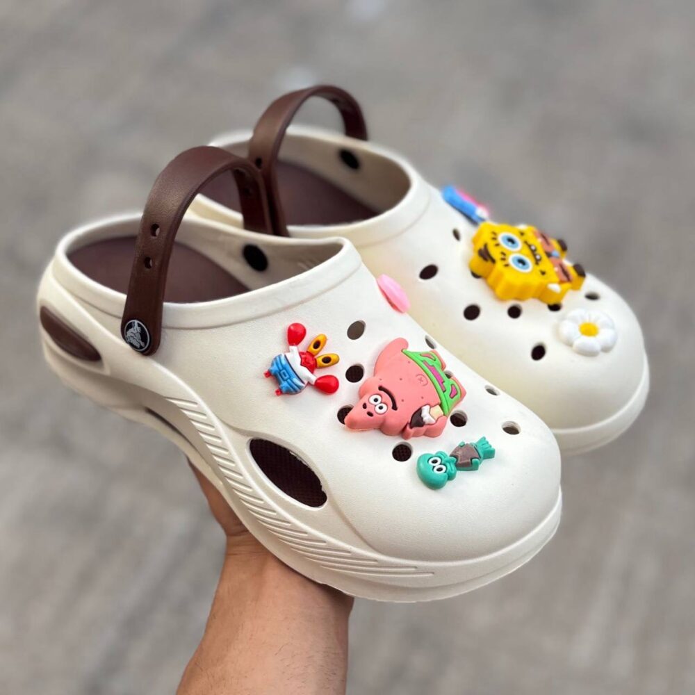 کراکس باب اسفنجی سفید قهوه ای (1211)