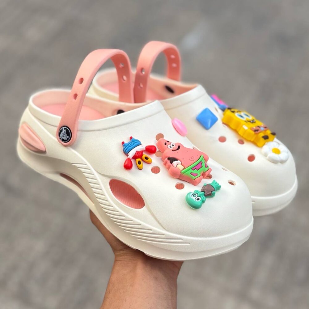 کراکس باب اسفنجی سفید گلبهی (1212)