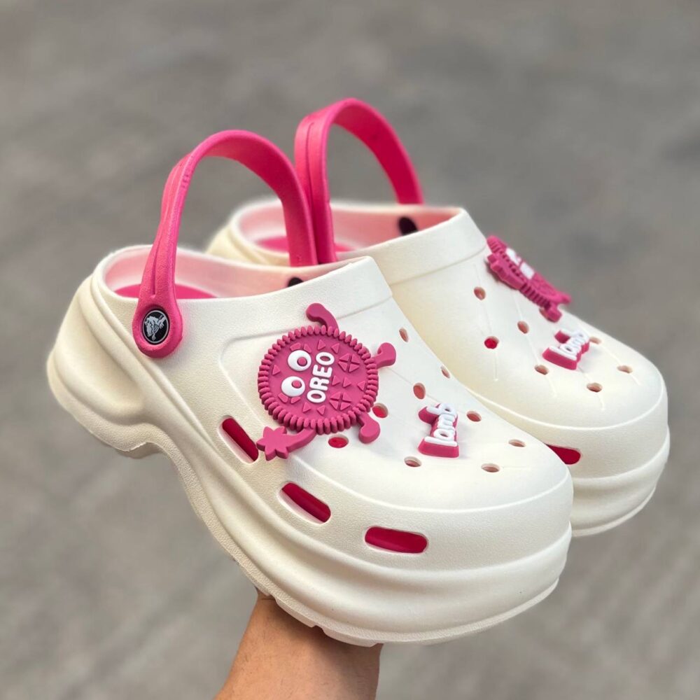 کراکس oreo سفید صورتی (1215)