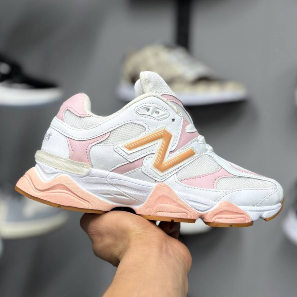 نیوبالانس 9060 سفید صورتی دخترانه (928)