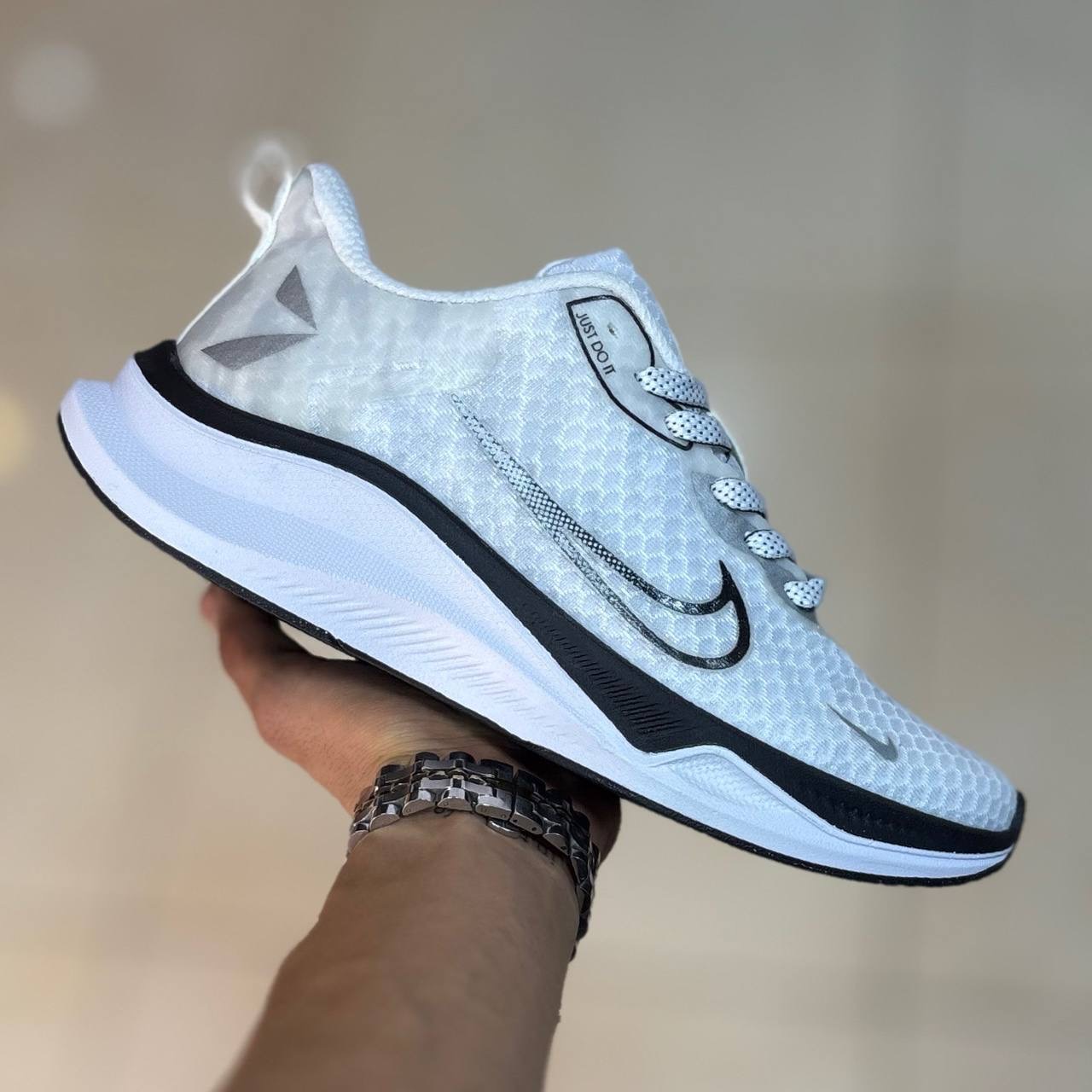 نایک رانینگ JUST DO IT سفید🇨🇳 (1483) نایک رانینگ JUST DO IT سفید🇨🇳 (1483)