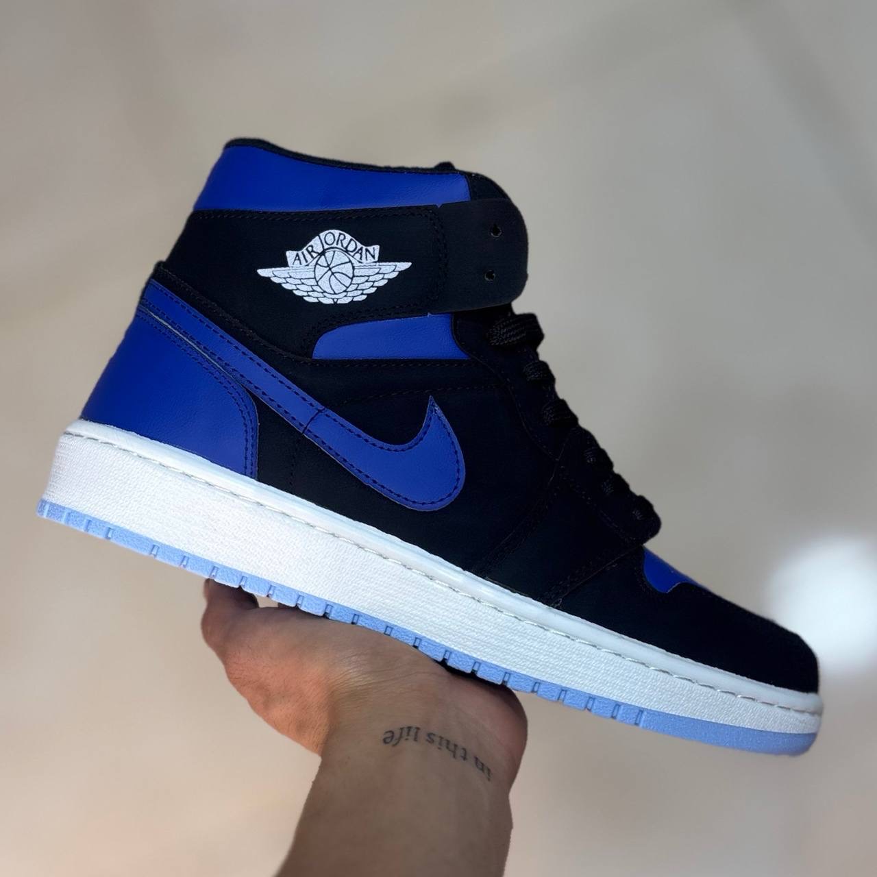 نایک جردن ساقدار مشکی آبی ماه  (1510)