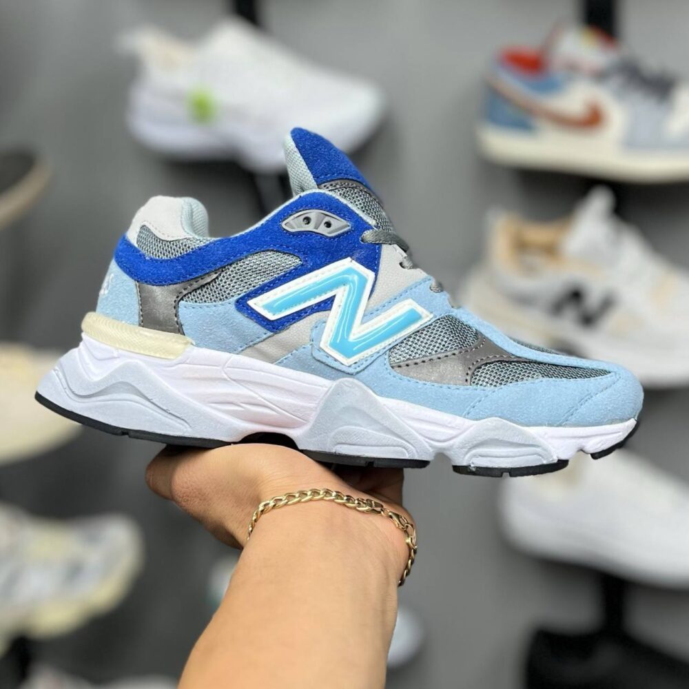 نیوبالانس 9060 طوسی آبی دخترانه (7222)